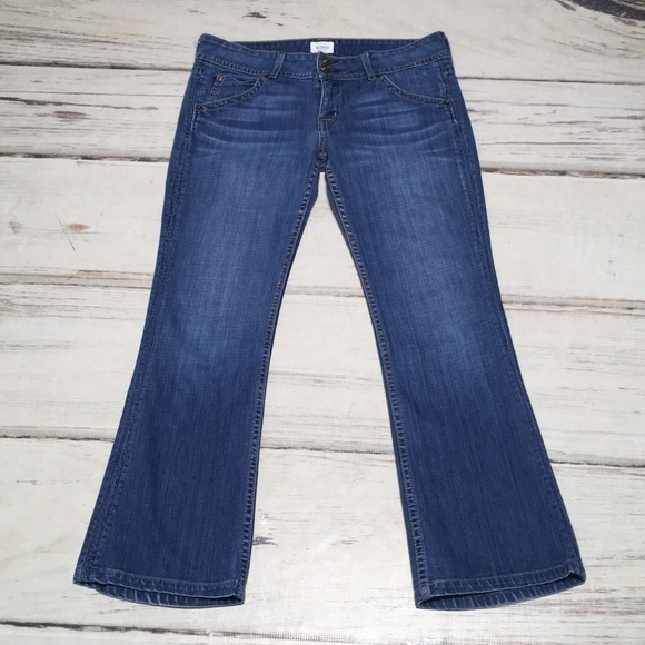 Hudson Jeans Bootcut Crop Ankle Blue Distressed Denim 29 - Picture 1 of 12